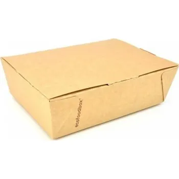 Jednorázové nádobí Papírový kraft box na jídlo 1900ml klasik (200ks)