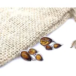 Jan Kos jewellery Stříbrné náušnice s jantarem 12125421