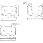 Sada brzdových destiček, kotoučová brzda BREMBO P 23 183