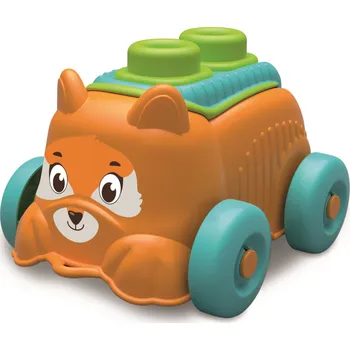 Hračka pro nejmenší CLEMENTONI Soft Clemmy Senzorické autíčko Liška se 4 kostkami