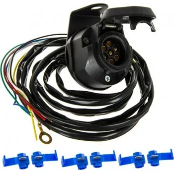 Příslušenství pro přívěs 7pólový zásuvkový svazek + držák přívěsného vozíku za traktor MZR 62982