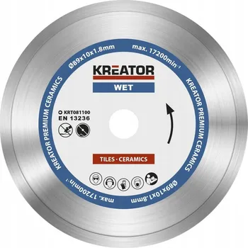 Řezný kotouč Diamantový kotouč na dlaždice Kreator 10x89 mm