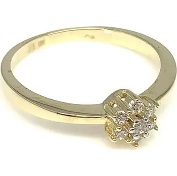 Prsten Diante Zlatý prsten s bílým kamenem 59632425