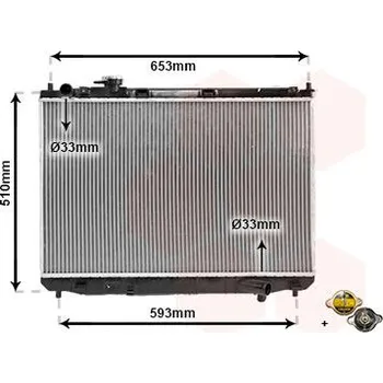Motor automobilu Chladič, chlazení motoru VAN WEZEL 83002084