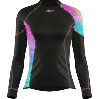 Dámské funkční triko dlouhý rukáv AQUARELLE černá Bamboo Ultra