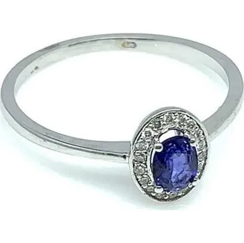 Prsten Diante Zlatý prsten s brilianty a safírem GU-YY01659W