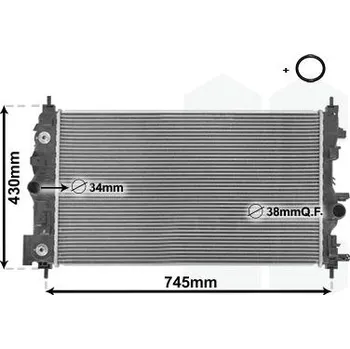 Motor automobilu Chladič, chlazení motoru VAN WEZEL 37002546