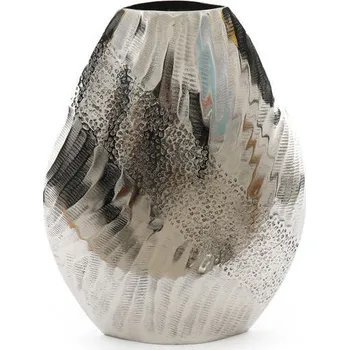 Váza Váza FLOWER, 27x34 cm, stříbrná, SIL