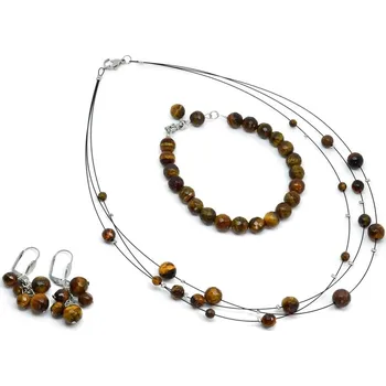 Souprava šperků Ocelová souprava tygří oko Olen