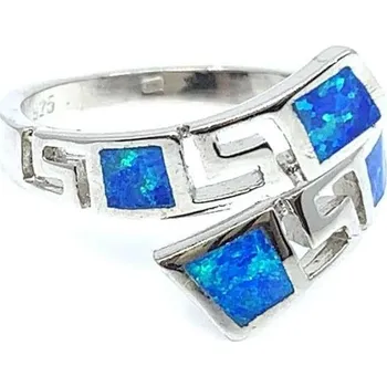 Řetízek Šperky Jan Kos Jan Kos jewellery Stříbrný prsten s modrým opálem 12118813