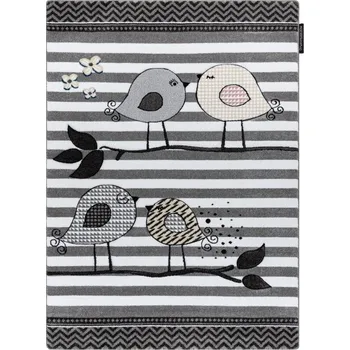 Koberec Dětský kusový koberec Petit Birds grey 120x170 cm