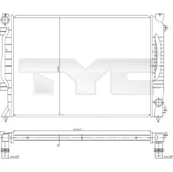Chladič motoru Chladič, chlazení motoru TYC 702-0017