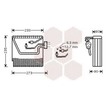 Výparník klimatizace Výparník, klimatizace VAN WEZEL 5900V111