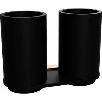 Držák na kartáček Držák kartáčků Bemeta Galla dvojitý černá mat/coffee-gold