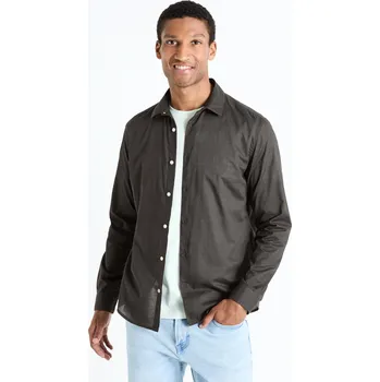 Pánská košile Celio Bavlněná košile Fames - Pánské Celio šedá 2397912