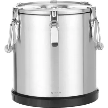 Termoska Termoska z nerezové oceli pro přepravu potravin, HENDI, Kitchen Line, 22L, Stříbrná, ⌀330x(H)370mm