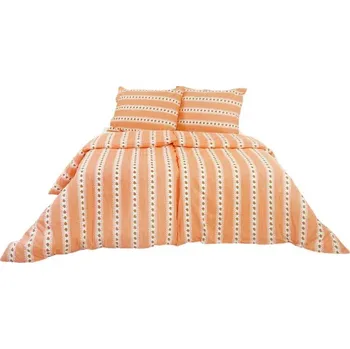 Povlečení Bavlněné povlečení Barunka oranžová 140x220 70x90