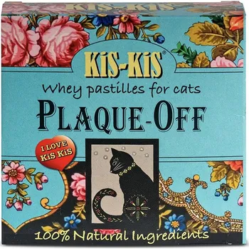 KiS-KiS Bylinné pastilky PLAQUE-OFF 60 g, péče o chrup kočky