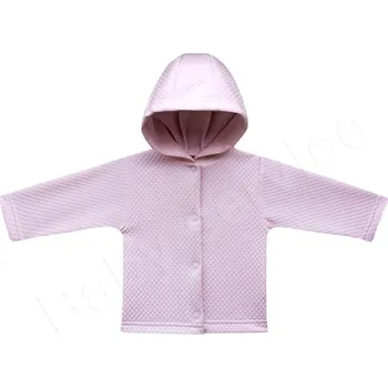Baby Service Prošívaný kabátek z dutého vlákna s kapucí růžový Vel. 62
