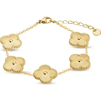 Náramek Ellami SOFIA 2367 Náramek z chirurgické oceli, masivní s kytičkami Ellami