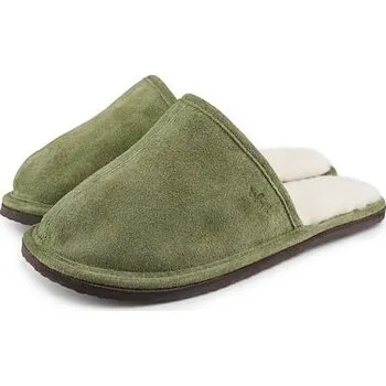Pánské pantofle Vlnka Pánské kožené pantofle s ovčí vlnou Tom zelená velikost obuv dospělí 44