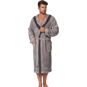 Pánský župan L&L Pánský župan GEORGE šedá XXXL