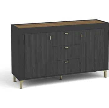 Komoda Komoda Mossa MO 6 - Černá / Dub