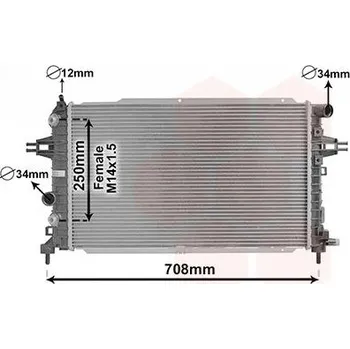 Motor automobilu Chladič, chlazení motoru VAN WEZEL 37002625