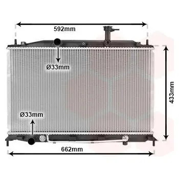 Motor automobilu Chladič, chlazení motoru VAN WEZEL 82002177