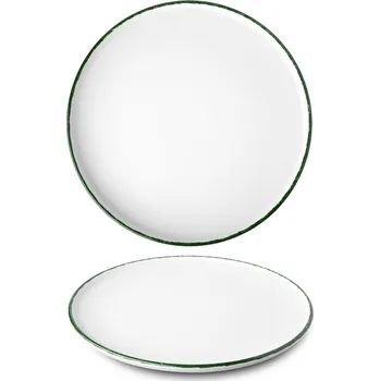 Talíř G. Benedikt | Mělký talíř, zelená linka, 29 cm, Optimo hand painted