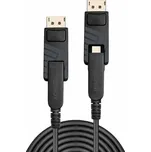 Kabel Lindy 50m optických vláken Hybrid DisplayPort 1.4