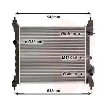 Motor automobilu Chladič, chlazení motoru VAN WEZEL 81002141