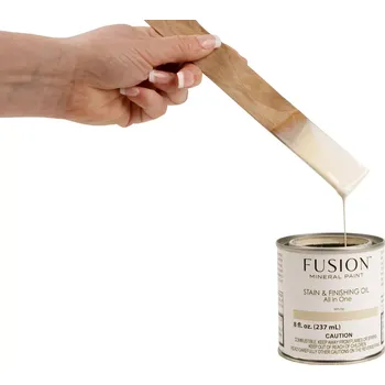 Olej na dřevo Fusion - Stain and Finishing Oil - mořidlo a dokončovací olej v jednom - Bílý