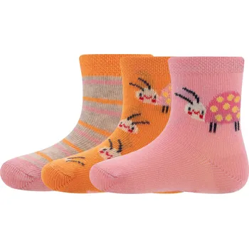 Ponožky s beruškou, 3 pack Velikost: 19-22 (1-2 roky)