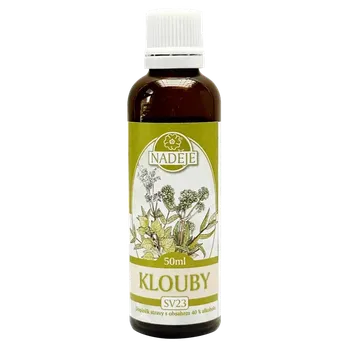 Doplněk stravy Naděje Klouby - unikátní rostlinná tinktura pro péči o klouby 50 ml (pohybový aparát, klouby)