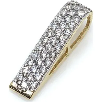 Přívěsek Diante Zlatý přívěsek s bílým kamenem 59624503