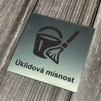 Informační tabulka Home Deco Piktogram - Úklidová místnost 10 x 10cm