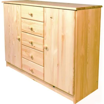 Komoda Komoda 276 masiv - borovice Odstín: Ořech