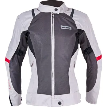 W-tec Dámská letní moto bunda Lucina (Velikost: XXL, Barva: šedá-krémově bílá)