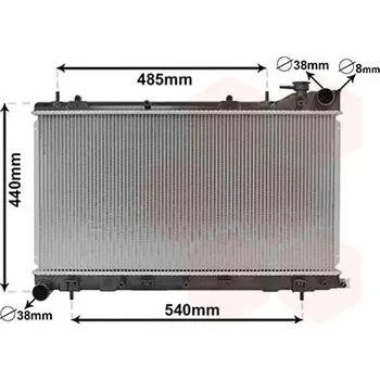 Motor automobilu Chladič, chlazení motoru VAN WEZEL 51002103