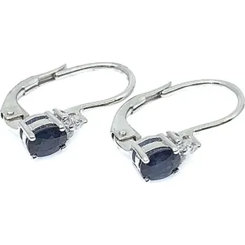 Náušnice Diante Zlaté náušnice s brilianty a safírem 83000177