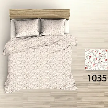 Povlečení Povlečení krep Červené kytičky 140x220+70x90