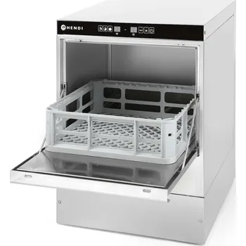 Myčka nádobí Myčka na sklo 40x40 - elektromechanické řízení, HENDI, s odpadním čerpadlem a dávkovačem mycího prostředku, 230V/2800W, 470x510x(H)710mm