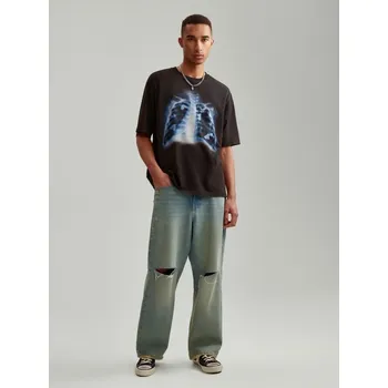 Pánské kalhoty Džíny wide leg - S - House - zelená - 270BN-78J