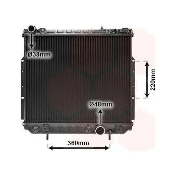 Motor automobilu Chladič, chlazení motoru VAN WEZEL 21002038