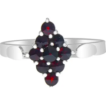 Prsten Český granát prsten stříbrný 120194 Velikost: 52