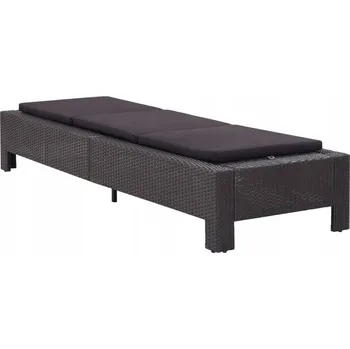 Zahradní lehátko Lehátko kovové černé VidaXL