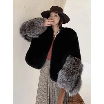 Dámská parka Luxusní kožich pravá liška Velikost: L, Barva (Varianta): 2