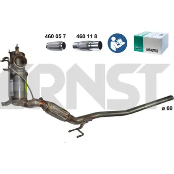 Filtr pevných částic Filtr pevnych castic, vyfukovy system ERNST 920070