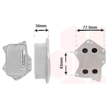 Chladič motoru Olejový chladič, motorový olej VAN WEZEL 30013712